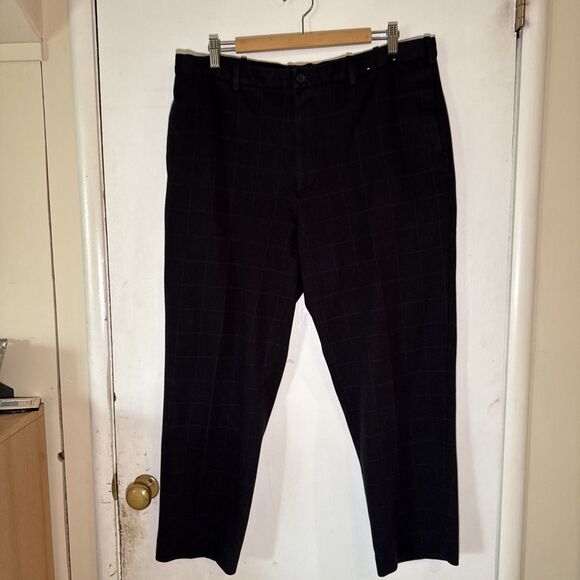Uniqlo Smart Ankle Pants 2-Way Stretch Black Patterned 321-453395 | XL 36-39 - Picture 2 of 13